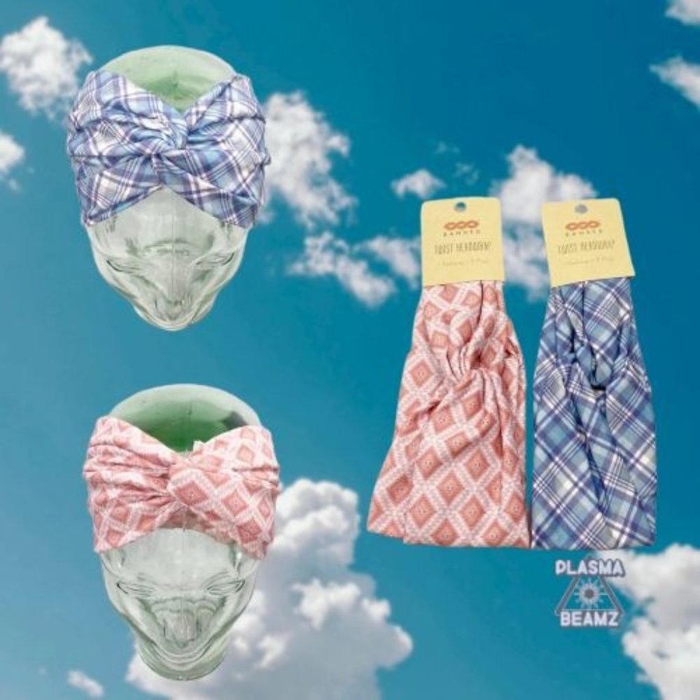 Pair of Banded Twist Headwraps NWT